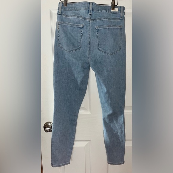 PAIGE Light Blue Straight Leg Distressed Jeans Size 29 - Picture 4 of 4